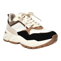 Tênis Via Marte Chunky Sneakers Flatform Jogging 140-008 Bege