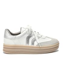Tênis Via Marte Feminino Casual 156-001 Branco Prata