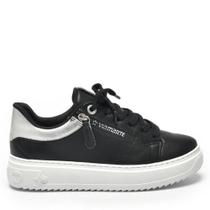 Tênis Via Marte Feminino Casual 206-001 Preto/Prata