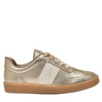 Tênis Via Marte Feminino Casual 213-010 Dourado/Creme Tênis Via Marte Feminino Casual 213-010 Dourado/Creme
