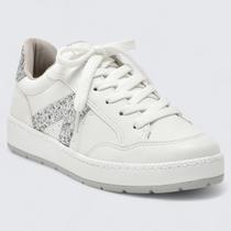 Tenis Via Marte Feminino Casual Branco Plataforma Brilho