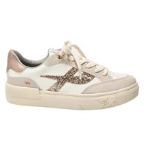 Tênis Via Marte Feminino Flatform Glitter Bege 122-006-06