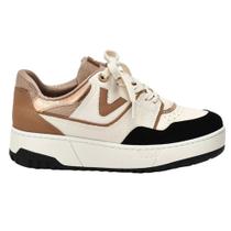 Tenis Via Marte Feminino Nobuck Branco Bege 042-004-06