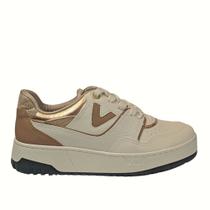 Tenis Via Marte Feminino Nobuck Branco Bege 042-004-06