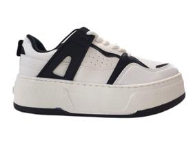 Tenis Via Marte Feminino Preto/Branco 304001