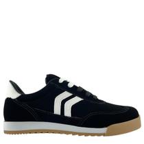 Tênis Via Marte Feminino Preto Branco Camurça 23700101