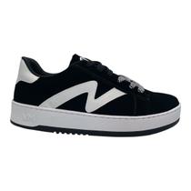Tênis Via Marte Feminino Preto Branco Sneaker Casual Sola Alta