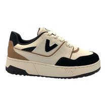Tênis Via Marte Feminino Sneakers Sola Alta Preto Marfim Caramelo 42024 Tênis Via Marte Feminino Sneakers Sola Alta Preto Marfim Caramelo 42024