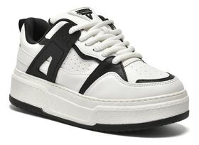 Tênis Via Marte Feminino Super Confortável Macio Leve COR:PRETO E BRANCO/TRATORADOTAMANHO:35 Tênis Via Marte Feminino Super Confortável Macio Leve COR:PRETO E BRANCO/TRATORADOTAMANHO:35