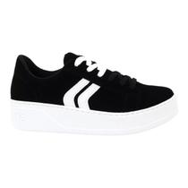 Tênis Via Marte Flatform Casual 023-011 Preto Nobuck