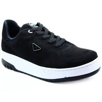 Tênis Via Marte Flatform Casual Feminino - Preto e Branco