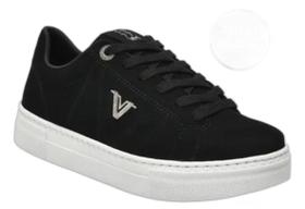 Tenis via marte preto nobuk style cor:nobuk/brilhotamanho:39