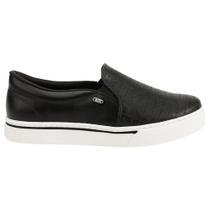 Tênis Via Marte Slip On Preto Feminino Casual Confortavel