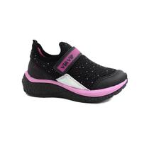 Tênis Via Vip Infantil VV9500 Preto/Rosa Tênis Via Vip Infantil VV9500 Preto/Rosa