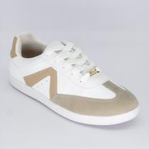 Tenis Vizzano Branco Feminino Casual Recortes Macio