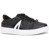 Tênis Vizzano Casual Cano Baixo Feminino - Preto e Branco