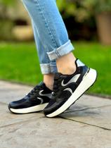 Tênis Vizzano Feminino Casual Preto/Prata