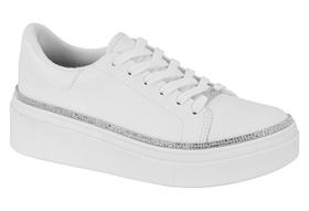 Tênis Vizzano Flatform Strass Feminino 1339517 Branco