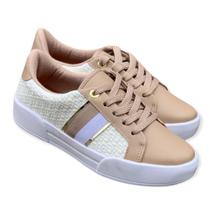 Tenis vizzano natural bege dourado