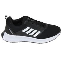 Tenis Vorax Esportivo Masculino Feminino Leve E Macio 130BF10 Preto/Branco