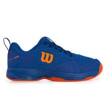 Tênis Wilson K Padel 3.0 Clay Lay Azul e Laranja