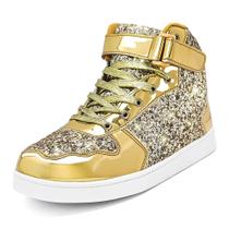 Tênis Wooowyet Glitter High Top Shoes para crianças, meninos e meninas