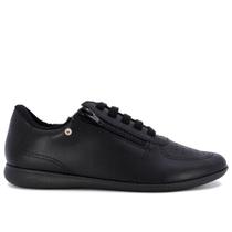 Tênis zíper salto baixo feminino usaflex couro ref:ai3407 Tênis zíper salto baixo feminino usaflex couro ref:ai3407