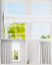 Tensão de haste de cortina de chuveiro ALLZONE 107-210 cm branca à prova de ferrugem