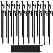 Tent Stakes HOLANHING Heavy Duty Forjado Aço Forjado 16 polegadas (20 unidades) Tent Stakes HOLANHING Heavy Duty Forjado Aço Forjado 16 polegadas (20 unidades)