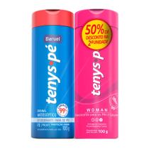Tenys Pé Baruel Original Talco 100g e Tenys Pé Baruel Woman Talco 100g 50% de Desconto na 2 Unidade 100g