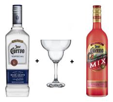 Tequila Jose Cuervo Silver 750 Ml + Taça + Mix Margaritas