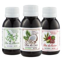 Terapia Capilar Óleo Capilar De Coco + Óleo De Rícino + Óleo De Alecrim Terapia Capilar Óleo Capilar De Coco + Óleo De Rícino + Óleo De Alecrim