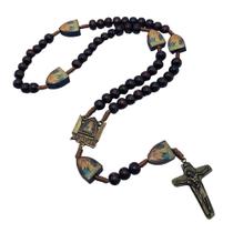 Terço Capelinha Mãe Rainha de Schoenstatt Imbuia 8 mm Terço Capelinha Mãe Rainha de Schoenstatt Imbuia 8 mm