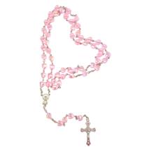 Terço Católico Com Contas Em Coração Batizado Crisma Primeira Comunhão Casamento Terço Católico Com Contas Em Coração Batizado Crisma Primeira Comunhão Casamento