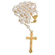 Terço Colar Católico Com Contas Em Formato De Rosa Terço Primeira Comunhão Terço Catequese Presente para mãe