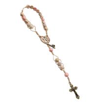 Terço Compacto Mãe de todas as Mães madeira rosa claro 8 mm AR5459 Terço Compacto Mãe de todas as Mães madeira rosa claro 8 mm AR5459