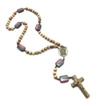 Terço Contemplação Mistérios Madeira Imbuia 10 mm Cordão