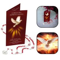 Terço Coroa do Espirito Santo Com folheto de Oração Terço Coroa do Espirito Santo Com folheto de Oração