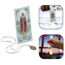 Terço Coroa Nossa Senhora das Lágrimas 6 mm com Folheto de Oração Terço Coroa Nossa Senhora das Lágrimas 6 mm com Folheto de Oração