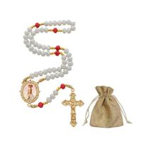 Terço Cristal Luxo Nossa Senhora de Fátima com Saquinho Terço Cristal Luxo Nossa Senhora de Fátima com Saquinho