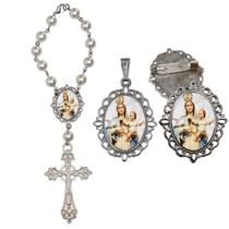 Terço de Carro Nossa Senhora da Esperança com Broche e Relicario Lembrancinha Religiosa Terços Qualidade Catolico Terço de Carro Nossa Senhora da Esperança com Broche e Relicario Lembrancinha Religiosa Terços Qualidade Catolico