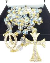 Terço De Noiva Cristal Boreal Tcheco Dourado Tamanho Medio Terço De Noiva Cristal Boreal Tcheco Dourado Tamanho Medio