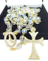 Terço De Noiva Cristal Boreal Tcheco Dourado Tamanho Medio Terço De Noiva Cristal Boreal Tcheco Dourado Tamanho Medio