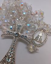 Terço de noiva cristal medalha Nossa Senhora Terço de noiva cristal medalha Nossa Senhora