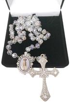 Terço De Noiva Prata Cristal Boreal Nossa Senhora De Fátima Terço De Noiva Prata Cristal Boreal Nossa Senhora De Fátima
