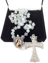 Terço De Noiva Prata Cristal Boreal Santa Terezinha Menino Terço De Noiva Prata Cristal Boreal Santa Terezinha Menino