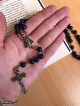 Terço De Nossa Senhora Personalizado Azul