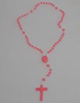 Terço de Nylon e Plástico Cor: Azul Bebê - c/12 unidades