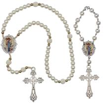 Terco de Oraçao de Luxo com Terco de Carro Santa Gianna Qualidade Resinado Alto Padrão Premium Proteçao devoção Catolica Terco de Oraçao de Luxo com Terco de Carro Santa Gianna Qualidade Resinado Alto Padrão Premium Proteçao devoção Catolica