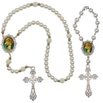 Terco de Oraçao de Luxo com Terco de Carro Santa Mãe Rainha Qualidade Resinado Alto Padrão Premium Proteçao devoção Cato